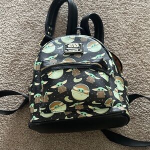 Loungefly Black The Child (Grogu) Star Wars Mini Backpack